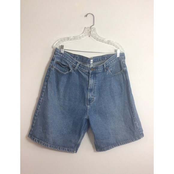 Vintage Y2K CK Calvin Klein Blue Denim Jean Shorts Jorts Mens 38 - Picture 1 of 6